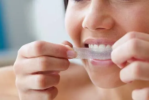 28477 whitening strips application
